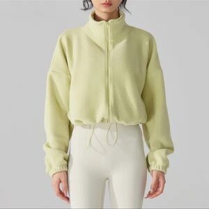 Women's Olive Green Fleece Jacket